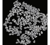 Double Cross Hole Clear Beads 100pcs Fishing Beads for All Your Fishing Needs (4.7x6mm)