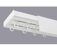 Double Curtain Ceiling Rail Track Pcv 150 Cm (L) Hooks + White Cover