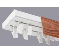 Double Curtain Ceiling Rail Track Pcv 240 Cm (L) Clips + Cherry Cover