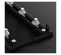 Double Curtain Rod Adjustable Multi Color Drapery Rod with Inside Opening Room Divider for Various Sizes (White 140cm 4.59ft Black 100cm 3.28ft)