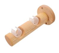 Double Curtain Rod Bracket 0.8 Inch Beech Wall Mounted Support