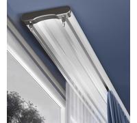 Double Curtain Rod for Heavy Curtains Adjustable 1.1m/3.6ft Ideal for Sliding Ceiling Rails Perfect for Window and Shower Curtains Sturdy Support for Double Curtains