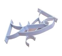 Double Curtain Rod Holders 2PCS/Lot Double Curtain Rod Bracket for 25-28mm Aluminum Alloy Window Blind Brackets, Holder for(White)