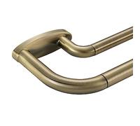 Double Curtain Rods Antique Bronze,Room Darkening Drapery Rod for 48-84 Inches,Adjustable 3/4 Inches Front and 5/8 Inches Back Quality Metal Rod for Window,Wrap Around Design