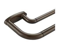 Double Curtain Rods Dark Bronze,Room Darkening Drapery Rod 72-144 Inches,Adjustable 3/4 Inches Front and 5/8 Inches Back Quality Metal Rod for Window,Wrap Around Design