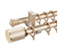 Double Curtain Rods for 68 69 cm Adjustable 280 cm Gold Curtain Rod Set for Bedroom with Brackets Room Divider Rail Modern Home Decor