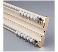 Double Curtain Track, Aluminum Ceiling Mount Nano Silence Rail for Home Office Bathroom Divider, 40cm, Suitable for Living Room and More