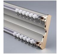Double Curtain Track, Aluminum Ceiling Mount Nano Silence Rail for Home Office Bathroom Divider, 40cm, Suitable for Living Room and More