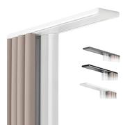 Double Curtain Track Ceiling Mounted, Aluminum Heavy Duty Curtains Rails Smooth Sliding 50-1000cm Long Silent Curtain Rods for Bedroom/Living Room/Window/Hotel(White,100cm)