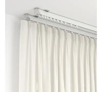 Double Curtain Track Ceiling Mounted, Heavy-Duty Silent Curtains Rails, Smooth and no Jamming, Aluminum Alloy Nano Silence Track for Living Room Bedroom Room Divider, Customizable(1.3m (4.3ft))