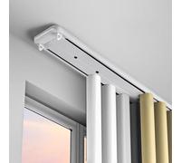 Double Curtain Track Ceiling Mounted, Heavy-Duty Silent Curtains Rails with Nano Silent Pulley, Hidden Nail Design, Aluminum Alloy Track for Living Room, Bedroom, Room Divider(3.1m(10.2ft))