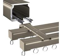 Double Curtain Track - Ceiling/Wall Mounted Rails for Room Dividers, Includes Hardware