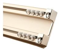 Double Curtain Track for Ceiling Mount Deluxe 2-Lane Curtain Rail Sturdy Room Divider Rod Gold 1.3m (4.3ft) - Perfect for Home Decor and Privacy Solutions