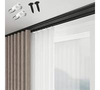 Double Curtain Track Kit for Ceiling to Floor Windows and Sliding Doors, Aluminum Drape Rod for Room Dividers, Closets, and Bunk Beds with Easy Installation Hooks
