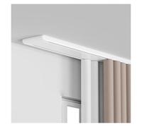 Double Curtain Track Luxurious Heavy Conjoined Ceiling Mount Rail For Living Room & Bedroom Divider, Aluminum Alloy Nano Silence Track(White,2.6m)