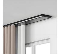 Double Curtain Track Luxurious Heavy Conjoined Curtain Rails Ceiling Mount Aluminum Alloy Nano Silence Track for Living Room Bedroom Room Divider