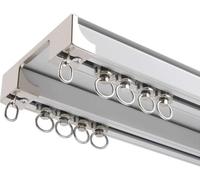 Double Curtain Track Luxurious Heavy Conjoined Rails Nano Silence for Home, Customized Length, Ceiling or Wall Mount