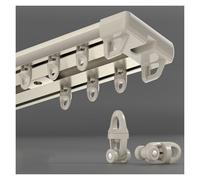 Double Curtain Track Rail System CeilingMounted Aluminium Rod for Room Divider Conjoined Double Track 3.6m ChampagneIdeal for Office & Living Room Decor