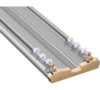 Double Curtain Track, Silent Ceiling Curtain Rail Track Heavy Duty Hidden Curtain rail, Ceiling Track Kit Suitable For Living Room Bathroom