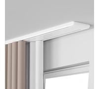 Double Curtain Track System 2 Layer Aluminium Curtain Rails for Ceiling Mounting Ideal for Room Dividers & Shower (White 3.7m 12.1ft)