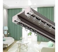 Double Curtain Track System - Aluminum Ceiling-Mounted Drapery Rod Set Available in 1.5m to 4.6m (Rose d) - Ideal for Elegant Home Decor and Window Treatments