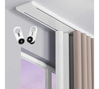 Double Curtain Tracked Curtain Rail with Silent Rollers for Smooth GlidingIdeal for Rooms Balconies and Offices (White 5.0m)