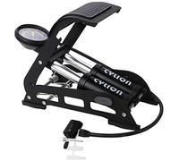 Double Cylinder Portable Foot Pump Air Inflator with Pressure Gauge for Car Tyre, Bicycle, Motorcycle, Balls, Air Mattress, Kayaking and Other Inflatables