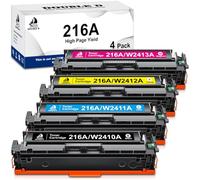 DOUBLE D 216A Toner with Chip Replacement for HP 216A Compatible with HP Color LaserJet Pro MFP M183fw M182nw M182n M155a M155nw (Pack of 4)