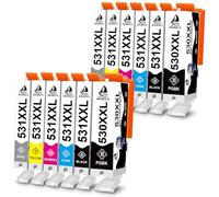 DOUBLE D 530 531 Ink Cartridges use with Canon PIXMA TS8750 TS8751,12 Pack | Compatible for Canon PGI-530 CLI-531 Ink Cartridges 530XL 531XL 530XXL 531XXL Ink Cartridges for Canon TS8750 Ink TS8751 Ink