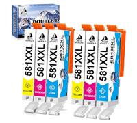 DOUBLE D CLI-581XXL Ink Cartridges for Canon 581 Ink Cli-581 XXL Cli-581XL Work with Canon Pixma TS705 TS6150 TS6151 TS6250 TS6251 TS6350 TS6351 TS8250 TS8251 TS9150 TS9550 TS8350 TS8351 (2C 2M 2Y)