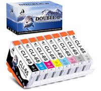 DOUBLE D CLI-65 Ink Cartridges Compatible for Canon 65 CLI-65 CLI65 CLI 65 Ink, High Yield Work with Canon PIXMA PRO-200 Printer PIXMA PRO-200S PRO200 PRO200S 8 Pack (Pigmet BK,C,M,Y,PC,PM,GY,LGY)