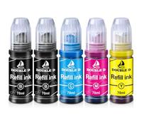 DOUBLE D Ink Bottles Compatible for ET-2820 ET-1810 ET-2710 ET-2750 ET-2711 ET-2712 ET-2714 ET-2720 ET-2726 ET-2810 ET-2812 ET-3700 ET-4700 ET-4800 Printer