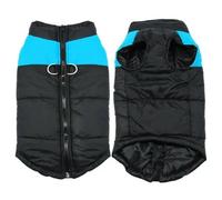 Double D-Ring Design Waterproof Cold-Proof Warm Dog Jacket With Zipper For Labradors Bulldogs Sheepdogs Greyhounds,Blue,6XL