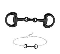 Double D-Ring Snaffle Bit | Alloy Jewelry Making Link Connecting Clasp | D-Ring Snaffle Bit Connectors,for Loafers Craft Purse Necklaces Bracelets Scarves Cufflinks Wallets Handbags