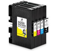 DOUBLE D SG500 SG1000 Sublimation Ink Cartridges Upgraded Chips Compatible for Sawgrass Virtuoso SG500 SG1000 Sublimation Printer (1 Black,1 Cyan,1 Magenta,1 Yellow