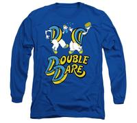 Double Dare Vintage Logo Mens Long Sleeve T Shirt, Royal Blue, Large