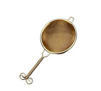 Double Deck Bar Cocktail Strainer 304 Stainless Steel Conical Cocktail Sieve Great for Removing Bits from Juice(Gold)