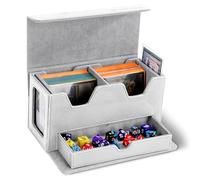 Double deck box, mtg commander box with 2 Commander Display & 1 Dice Tray, Fits 200+ Double Sleeved, tcg deck box for CCG TCG Sports
