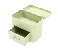 Double Decker Bread Bin, 2-Layer Bread Box for Breads, Snacks & Pastries 30 x 20.5 x 26.5 cm (Green)