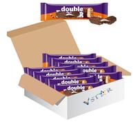 Double Decker Chocolate Bar 54.5g - Layered Nougat & Crisp Cereal Covered in Milk Chocolate (36 x Bars)