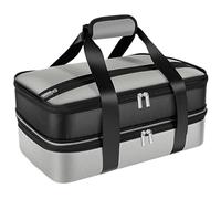 Double Decker Food Bag,Insulated Casserole Carrier for Hot or Cold Food Casserole Dish Carrying Case Lasagna Holder for Soup Party Picnic for Picnics,Beaches,Traveling or Presents Fits 9" x 13" Baking