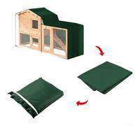 Double Decker Hutch Cover Waterproof 2 Tier Rabbit Cage - Thermal Dustproof Shelter with Triangular Roof for Guinea Pig House Green 180x52x86cm(180 * 52 * 86cm)