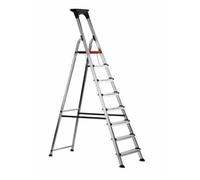 Double Decker Step; 8 Tread; Aluminium; 150kg; Silver/Black/Red