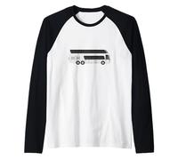 Double Decker Tour Bus Raglan Baseball Tee