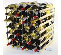 Double Depth 84 Bottle Pine Wood and galvanised Metal Wine Rack Ready Assembled