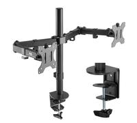 Double Desk Bracket For 2 Monitors LCD Adjustable Gaming Office VESA 7'' - 32"