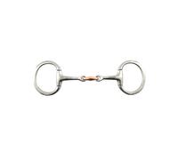 Double diamond-shaped olive bit in copper Premier Equine Eggbutt