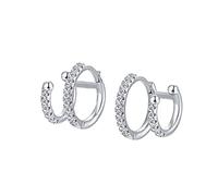 Double Diamond Zircon Ear Cuff Clip Earrings For Women No Piercing Earring Jewelry