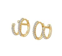 Double Diamond Zircon Ear Cuff Clip Earrings For Women No Piercing Earring Jewelry