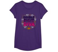Double Digit Diva - Queen's 10th Birthday Celebration T-Shirt, Girls, Purple, Medium